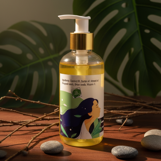 Premium Hairfall Solution Oil | Export Quality | 100% Cold Pressed Coconut, Castor, Almond Oils with Fenugreek & Onion Seeds | No Chemicals, No Preservatives