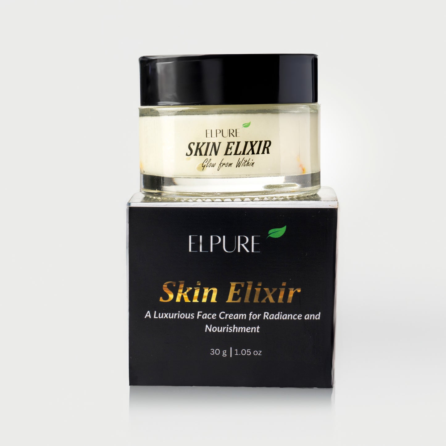 Skin Elixir Face Cream 30gm | 100-Times-Washed Ghee Moisturiser | Ayurvedic Hydration, Brightening & Anti-Aging Care | Natural Sun Protection