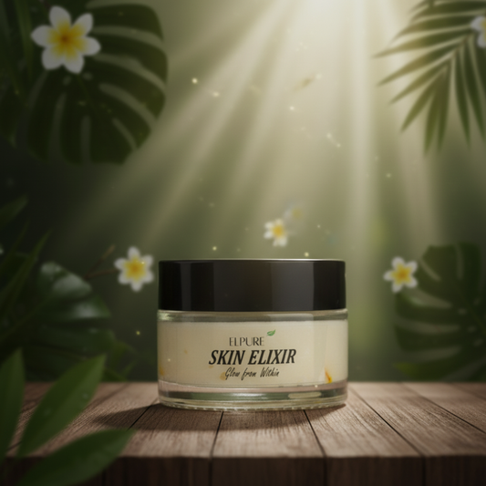 Skin Elixir Face Cream 30gm | 100-Times-Washed Ghee Moisturiser | Ayurvedic Hydration, Brightening & Anti-Aging Care | Natural Sun Protection
